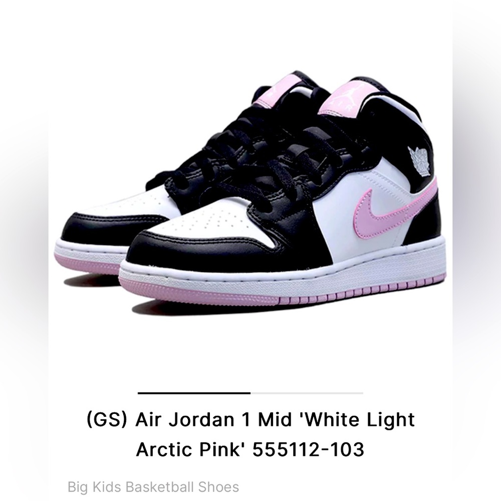 Air Jordan 1 Mid artic pink black 🖤💗